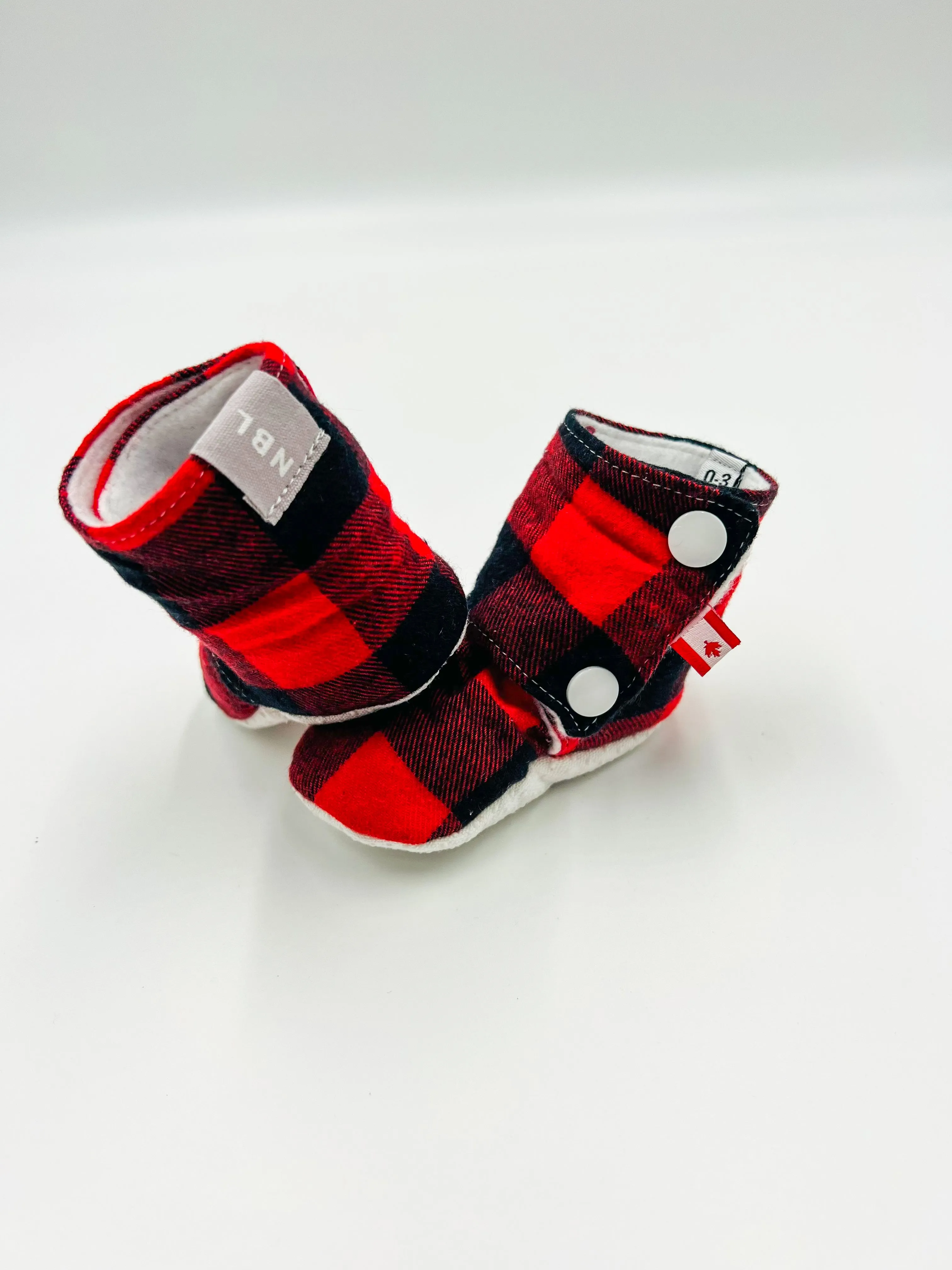 Baby Booties (Buffalo Plaid)